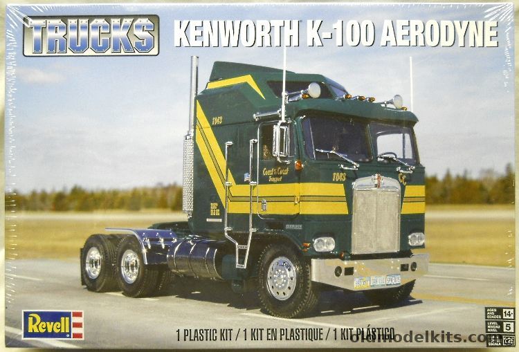 Revell 1/25 Kenworth K-100 Aerodyne Semi Tractor Truck, 85-2514 plastic model kit